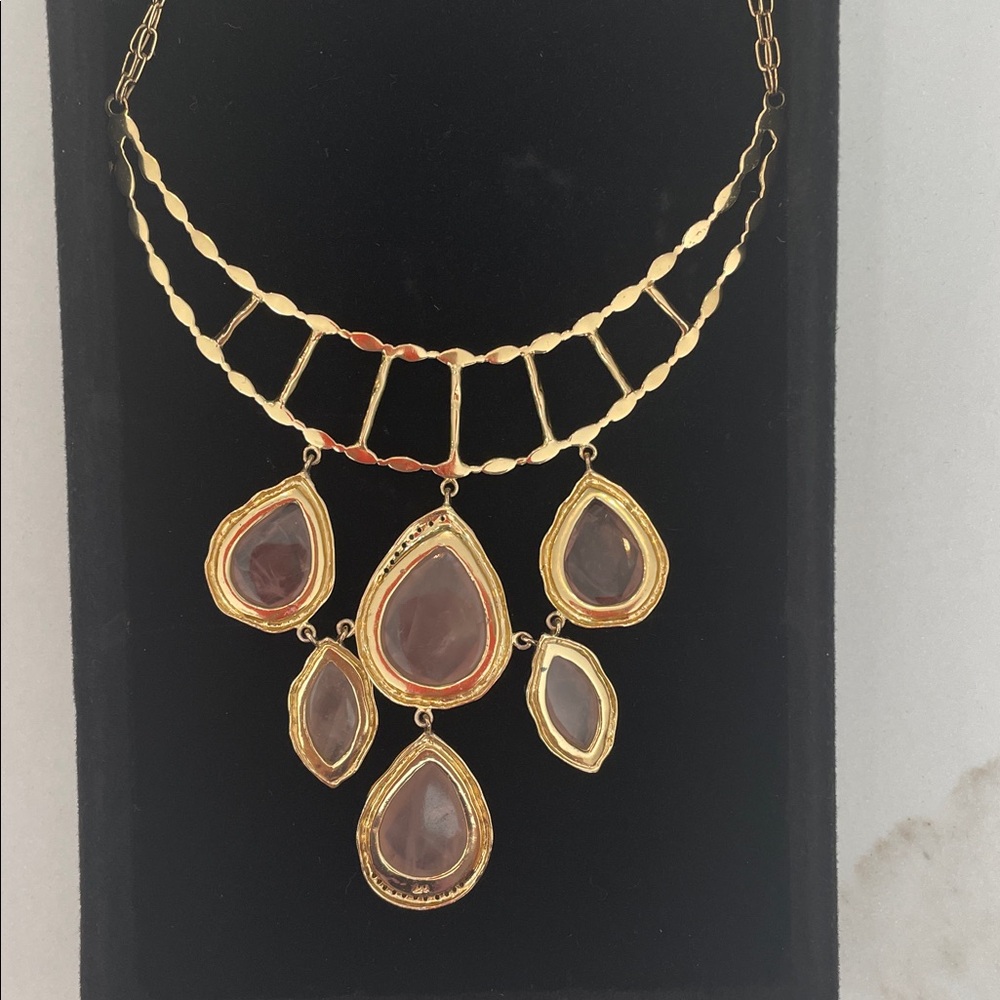 Vintage Melinda Maria rose quartz necklace - Picture 6 of 9